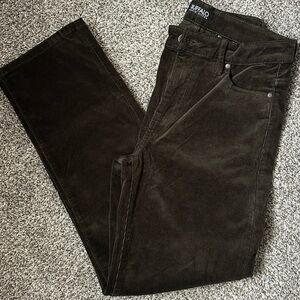 Buffalo David Bitton Women's Straight Leg Corduroy Pant Green Size 6x28 NWOT